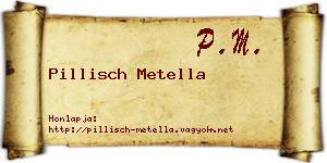 Pillisch Metella névjegykártya